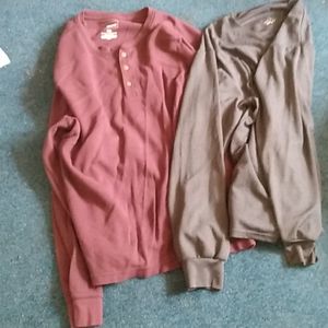 4/20 Sonoma XXL Wine colored waffle Henley